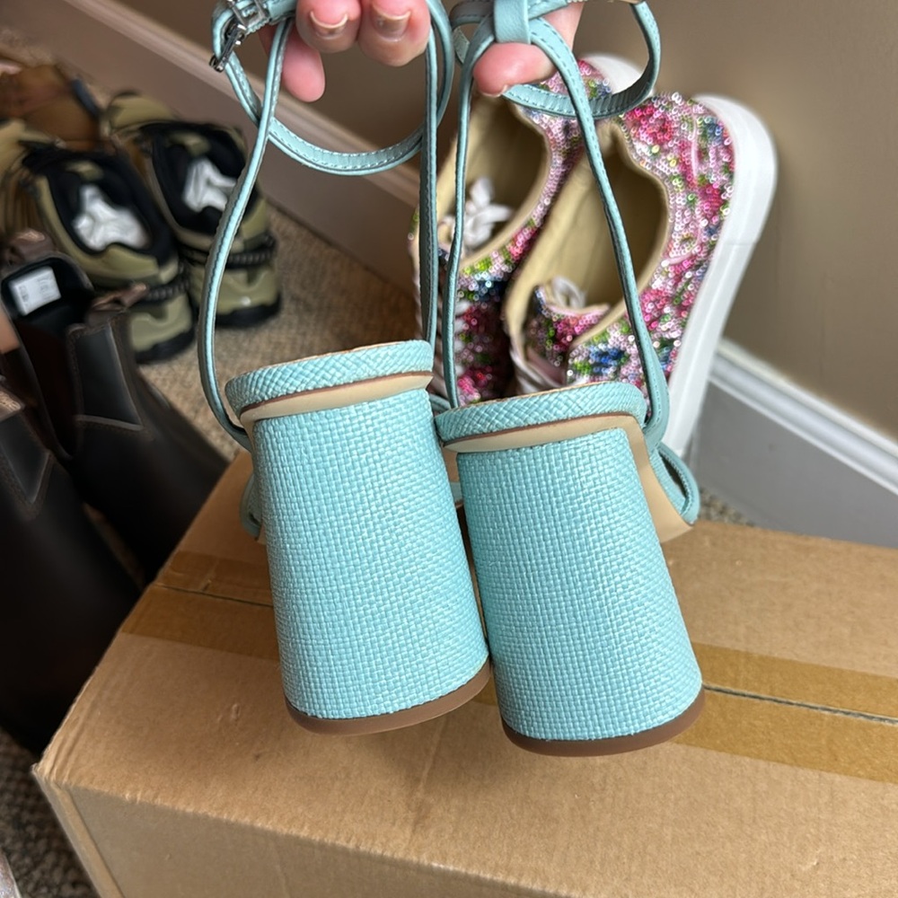 NWTIB • Sam Edelman • Womens Kia Block Heel Sandal • Tide Blue • Size 9 😍 - Picture 9 of 17